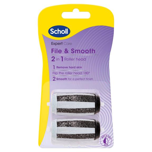 Scholl File & Smooth 2 In 1 Roller Refll 1 Pack