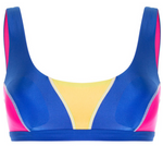 Duskii Kate Scoop Sport Top Neon Blue, Pink & Yellow