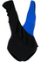 Duskii Claire Textured One Piece Black & Neon Blue