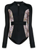 Duskii Long Sleeve Paddle Suit Black & Leopard Print