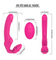 STIM U Dual Ended silicone recharageable Vibrator rose