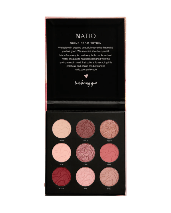 Natio Mineral Eyeshadow Palette Rose Quartz