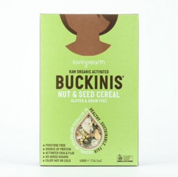 Buckinis Nut & Seed Cereal Raw Organic 400g - Loving Earth
