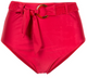 Duskii Cerise Belted High Waist Bottom Cherry