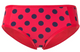 Duskii Cerise Full Brief Bottom Cherry & Indigo Spot