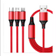 3 In 1 Multi USB Charger Charging Cable Cord For Iphone Micro USB TYPE C Android