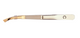 Basicare Tweezers Gold Blade Curved Slant Tip