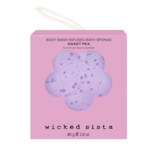 Wicked Sista Body Wash Infused Sponge Sweet Pea