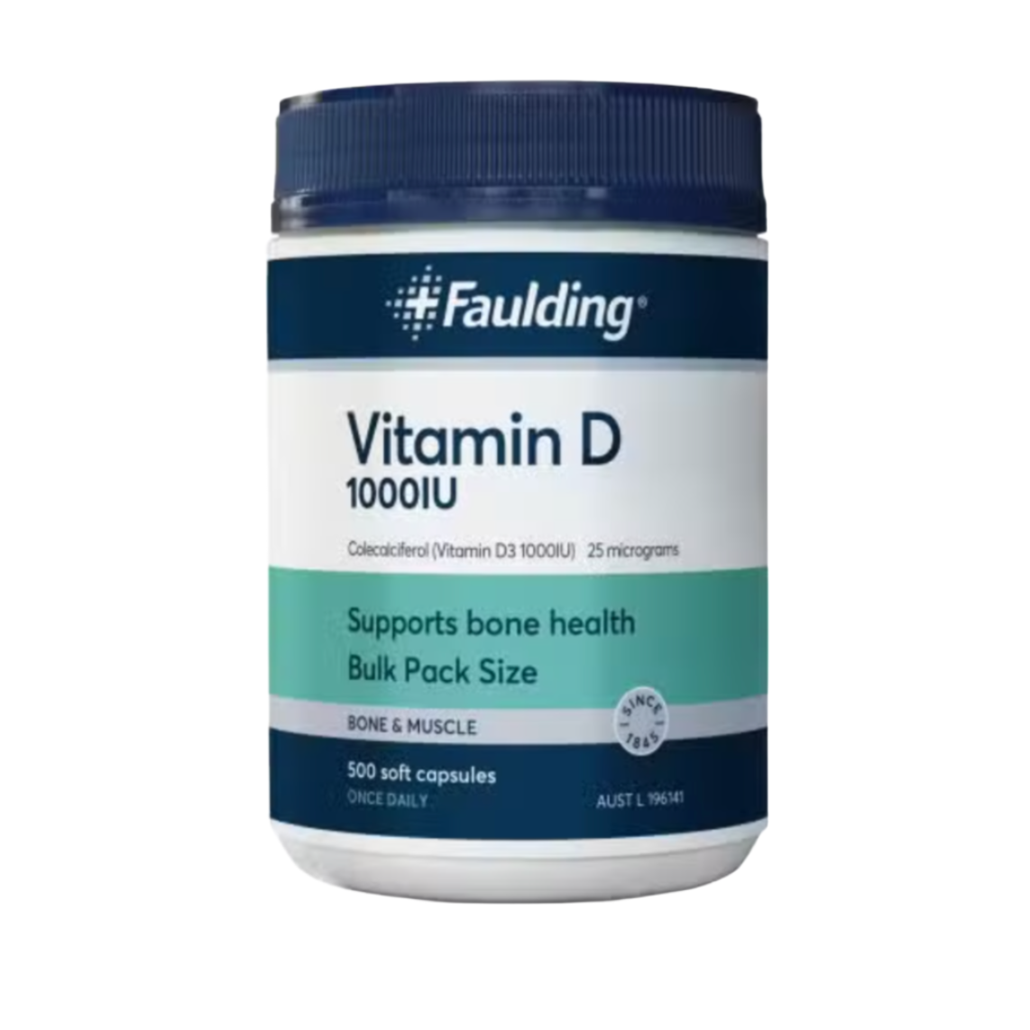 Faulding Faulding Remedies Vitamin D 1000 IU 500 Capsules