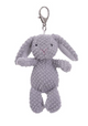 Mary Meyer Nubby Bunny Bag Charm Grey 14 Cm