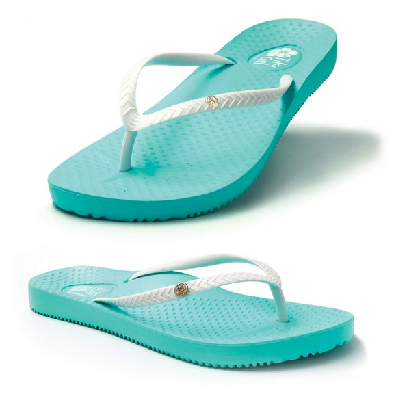 Tiki Girl Thong Aqua Size 7-7.5