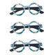 Urban Iris Glasses Brooch in Blue 45MM 3pcs