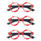 Urban Iris Glasses Brooch Red Collectible Resin Pin 65MM 3pcs
