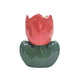 Urban Products Red Tulip Shaped Flower Vase for Home Decor 14CM