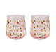 Urban Products Strawberry Fields Floral Tumbler Set of 2