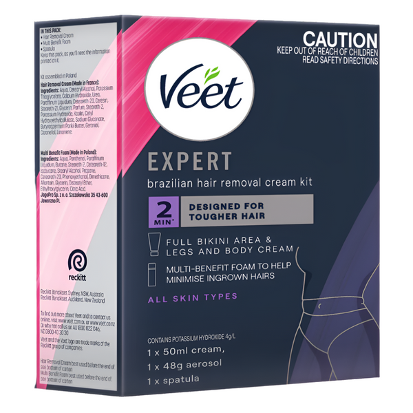 Veet Expert Brazilian Hair Removal Cream Kit