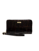 Serenade Leather Leopard Zip Around Patent Leather Wallet With RFID WH716
