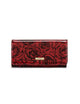 Serenade Leather Rose Buds Large  Patent Leather Wallet With Rfid