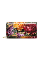 Serenade Leather Bouquet Large  Patent Leather Wallet With Rfid