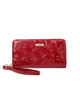 Serenade Leather Amira Zip-Around Leather RFID Wallet WSF4516-RED New In