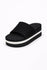 Indosole Women’s Platform Slide Sandal Black Sea Salt Stripe Size 8 to 9