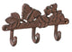 Mr Gecko Decorative Butterfly Wall Mounted Hanger with 3 Hooks