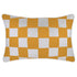 Escape to Paradise Cushion Cover With Piping Check Gold White 35CM X 50CM