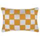 Escape to Paradise Cushion Cover With Piping Check Gold White 35CM X 50CM