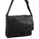 Pierre Cardin Rustic Leather Computer Messenger Bag Black 31 X 9 X 26CM