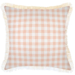 Escape to Paradise Cushion Cover Coastal Fringe Ginglam Peach 45CM X 45CM