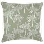 Escape to Paradise Cushion Cover With Piping Cabana Palms Sage 60CM x 60CM