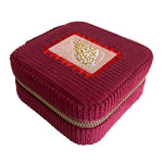 Escape to Paradise Small Corduroy Jewellery Box Pink Shell