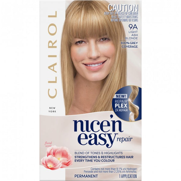 Clairol Nice N Easy Repair Permanent Hair Colour 9A Light Ash Blonde