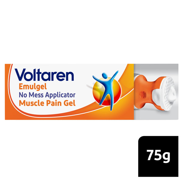 Voltaren Emulgel, Muscle and Back Pain Relief with No Mess Applicator 75 g