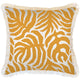 Escape to Paradise Cushion Cover Coastal Fringe Casa Palms Gold White 60CM x 60CM