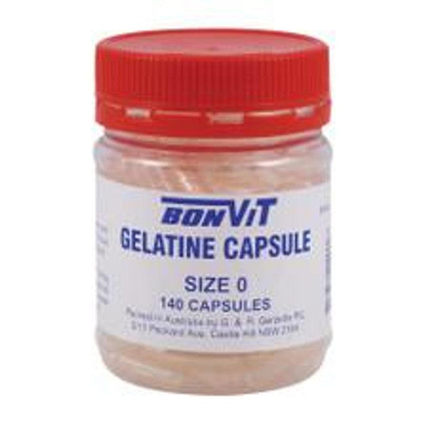 Bonvit Empty Gelatine Capsule Size 0 | 140 Capsules