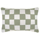 Escape to Paradise Cushion Cover With Piping Check Sage 35CM X 50CM