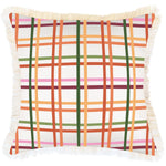Escape to Paradise Cushion Cover Coastal Fringe Colour Mesh White 45CM X 45CM