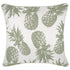 Escape to Paradise Cushion Cover With Piping Pineapples Sage 45CM X 45CM