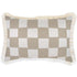 Escape to Paradise Cushion Cover Coastal Fringe Check Beige 35CM x 50CM