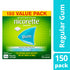 Nicorette Quit Smoking Regular Strength Nicotine Gum Icy Mint 2mg 150 Pack