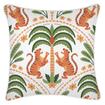 Escape to Paradise Cushion Cover With Piping Tiger Tree White 45CM X 45CM