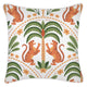 Escape to Paradise Cushion Cover With Piping Tiger Tree White 45CM X 45CM