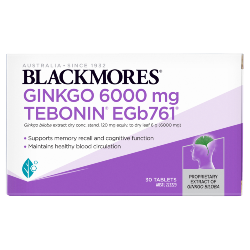 Blackmores Ginkgo 6000mg Tebonin Tablets 30