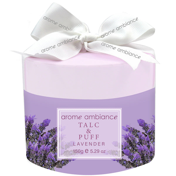 Arome Ambiance Floral Garden Talc With Puff Lavender 150g