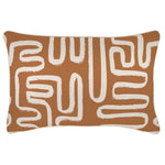 Escape to Paradise Cushion Cover With Piping Maze Rust 35CM x 50CM
