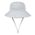Bedhead Kids Bucket Hat in Grey Stripe for Sun Protection Ages 3 to 6 Years 54CM
