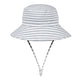 Bedhead Kids Bucket Hat in Grey Stripe for Sun Protection Ages 3 to 6 Years 54CM