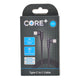 Core 90 Degrees Type C Charging Cable Data Cord Connector 60W 1.5m Black