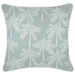 Escape to Paradise Cushion Cover With Piping Cabana Palms Seafoam 45CM X 45CM